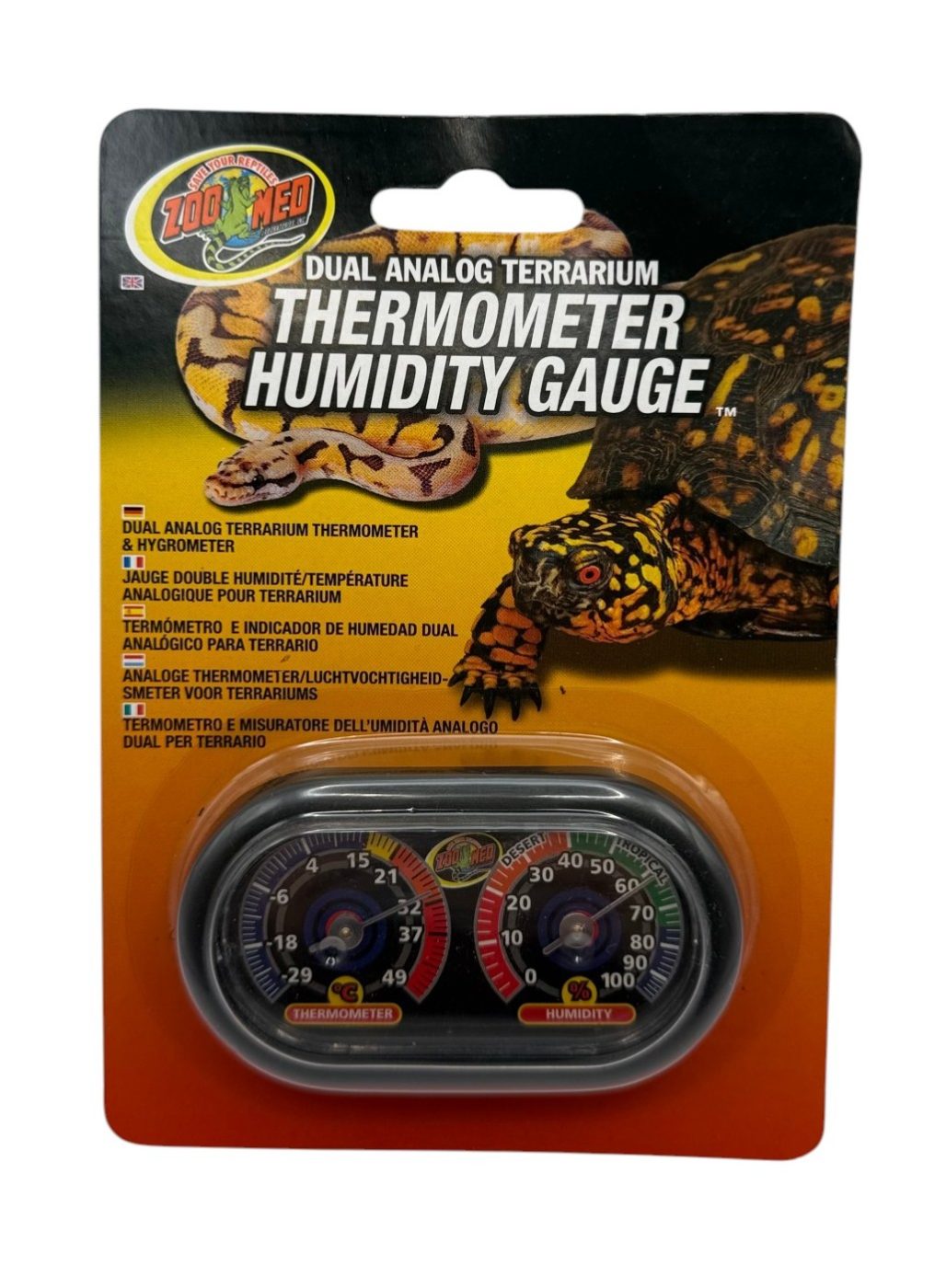 Zoo Med Dual Analog Terrarium Therm/Humid Gauge
