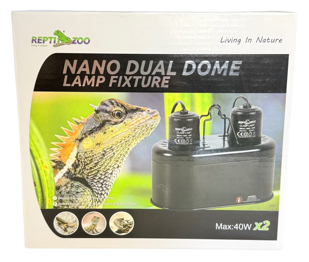 Reptizoo Nano Dual Dome Lamp Fixture