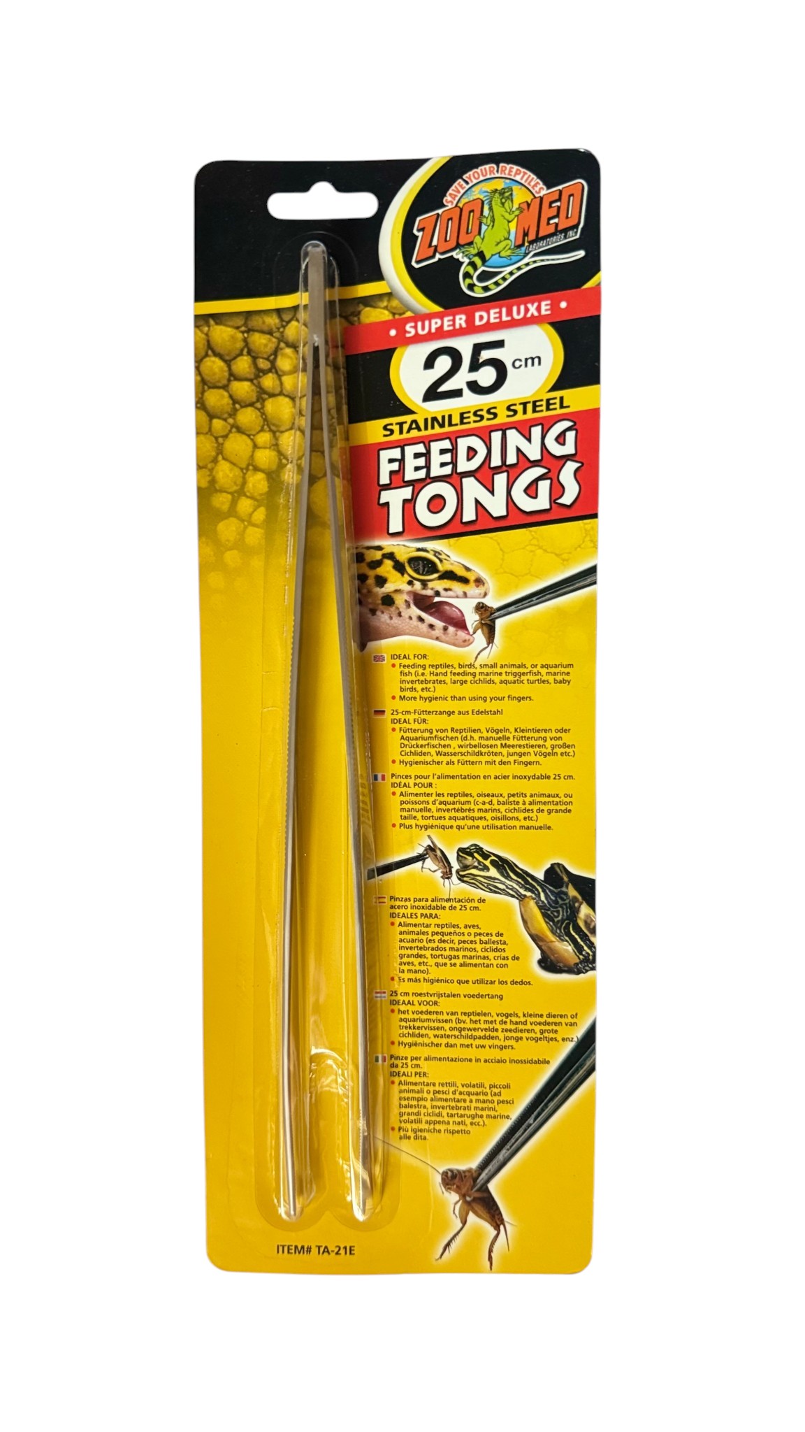Zoo Med Stainless Steel Feeding Tongs 25cm